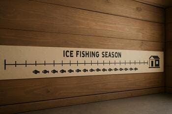 Long wall strip with small cabin layout cards lined up by date