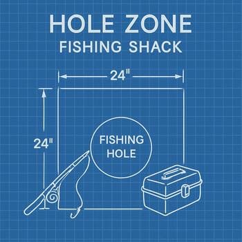 Cabin grid with a bright ring showing safe hole space
